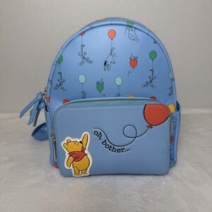 Disney Winnie The Pooh Balloons Danielle Nicole Mini Backpack Blue Whimsical